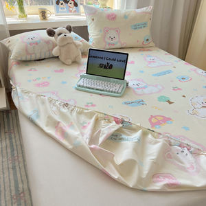 Custom Wholesale Eco-Friendly All-Season Cartoon Bed <strong>Sheet</strong> Custom Size <strong>Fitted</strong> <strong>Sheet</strong> with Elastic Cute Printed Bedding Cover - Product Image 4