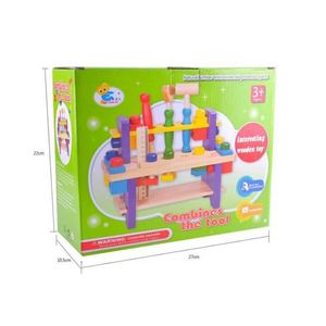 Juego de Herramientas de Construcción de Madera y Plástico Educativo 2020 para Niños de 3+ Años, Mesa de Juego de Imitación - Product Image 3