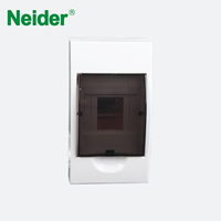 ND-MS 4 voies IP50 PC Transparent MCB Distribution Box Outdoor Terminal Distribution Box Fixé au mur