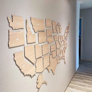 Aventure personnalisée <span class=keywords><strong>USA</strong></span> <span class=keywords><strong>carte</strong></span> en bois États-Unis voyage <span class=keywords><strong>carte</strong></span> Photo Collage Art mural pour souvenirs cadeau - Product Image 6