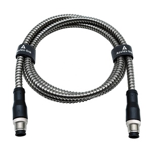 Tùy chỉnh kim loại bọc thép chống động vật gặm nhấm chống uốn cong lòng kháng <span class=keywords><strong>Ethernet</strong></span> <span class=keywords><strong>M12</strong></span> nối cáp cho môi trường qutdoor - Product Image 4