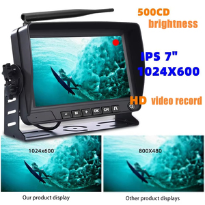 Cámara de respaldo inalámbrica AHD de 7 pulgadas, <span class=keywords><strong>Monitor</strong></span> de marcha atrás resistente al agua magnético Solar 1080P con cámara de visión nocturna para camiones y remolques - Product Image 3