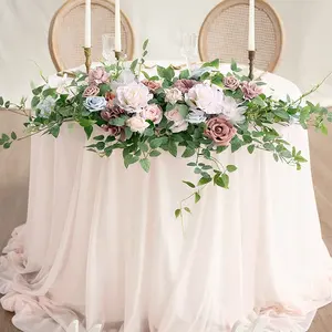 Künstliche Blumen Swags Mittelstücke Hochzeit Blume Grün Arrangements für Schatz Kopf Tisch dekoration Hochzeit Bogen Dekor