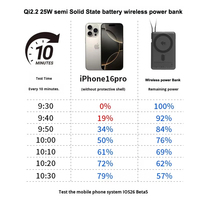 Batterie semi-solide 10 000 mAh avec certificat Qi2.2, câble intégré, charge rapide 25W PD 30W, chargeur sans fil magnétique avec écran LED