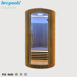 Sauna infrarouge à baril en hemlock pour usage domestique, design moderne 2026, pour la thérapie de récupération, avec contrôle intelligent - Product Image 2