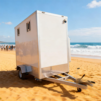 Remorque de salle de bain mobile avec douche et roues Toilette d'extérieur portable Fabriquée en Chine Remorque de toilette pour toilettes
