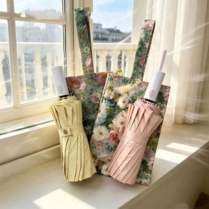 Automatic Three-Fold Uv Digital Printing Oil Painting Retro Design <b>Umbrella</b> for Rain or Sun Promotion Gift - Product Image 4