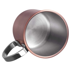 थोक प्राचीन बीयर वोडका कॉपर प्टेड मग 16 औंस स्टेनलेस स्टील धातु क्लासिक शिविर यात्रा पोर्टेबल कॉफी दूध कप - Product Image 5