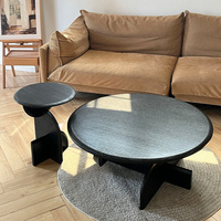 Ensemble de table centrale ronde unique en usine OEM Table basse en bois pour bureau à domicile Hôtel Villa