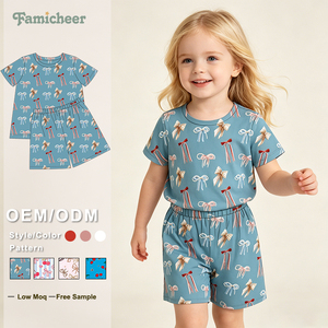 Set Estivo Due Pezzi per Bambine, Completo Sportivo per Bambine e Neonate, Set Personalizzato di Abbigliamento per Bambini - Product Image 1