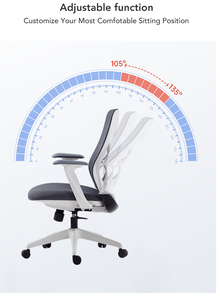 Silla de Oficina Ejecutiva Ergonómica Moderna a Precio de Fábrica, Cojín de Esponja de Alta Densidad, Alivia el Dolor de Espalda, <span class=keywords><strong>Altura</strong></span> Ajustable - Product Image 5