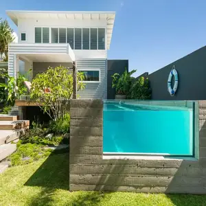 Sonsuzluk süper büyük bir kez açık akrilik yüzme havuzu için dikişsiz yapıştırma akrilik panel Cast