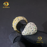 Nouveautés, Vente Chaude : Bague pour Homme en Argent Sterling 925 avec Moissanite VVS1, Sertissage Inversé, Style Hip Hop Iced Out, pour Dropshipping