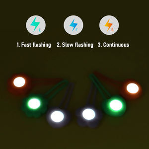 Colgante LED de silicona duradero con patrón sólido para seguridad nocturna de perros - Product Image 3