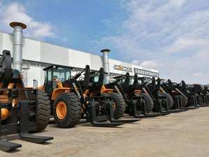 42 Tấn Máy Xúc Xe Nâng Đá Cẩm Thạch Đá Hoa Cương Kèm Xích Bảo Vệ Lốp - Product Image 2