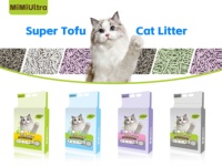 Litière pour chat au tofu imprimée sur mesure, 6L, faible teneur en poussière, biodégradable, écologique, jetable aux toilettes, pour commandes en gros de marques