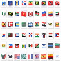 Breloques de chaussures nouvelle-zélande maori pays drapeau conceptions disponibles chaussures promotionnelles décoration breloques en PVC souple breloques de chaussures pour résine