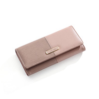 Dompet Wanita Jialing Baru Bermerek Patchwork Lipat Tahan Air PU Kotak Asli Tas Akordeon Panjang Kapasitas Besar Clutch Custom