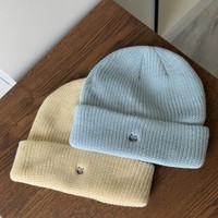 Bonnet tricoté côtelé doux et chaud avec broderie chat, style streetwear décontracté pour l'extérieur, bonnet d'hiver, casquette, gorro