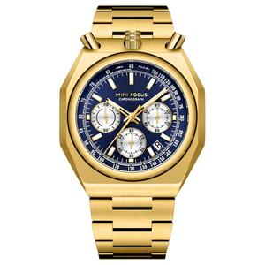 Reloj de Pulsera Deportivo para Hombre, de Acero Inoxidable, con Cronógrafo de Cuarzo, Tono Plateado - Product Image 4