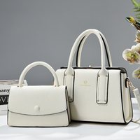Ensemble de sacs à main mère-enfant deux pièces, grande capacité, sac fourre-tout en PU, sac à bandoulière/à porter croisé en polyester avec fermeture éclair pour les trajets quotidiens