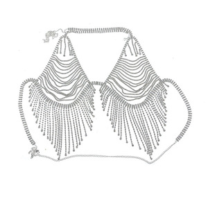 FanYue Lingerie <span class=keywords><strong>de</strong></span> Luxe Sexy : Chaînes <span class=keywords><strong>de</strong></span> Corps, Strass, Cristal, Paillettes, Franges, Ensembles <span class=keywords><strong>Soutien</strong></span>-<span class=keywords><strong>Gorge</strong></span> et Culotte, Chaîne <span class=keywords><strong>de</strong></span> Corps Sexy pour Femme 2021 - Product Image 5