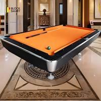 Table de billard américaine moderne sur mesure de 9 pieds avec système de retour de balles, queue incluse, pour usage professionnel intérieur, domestique ou commercial