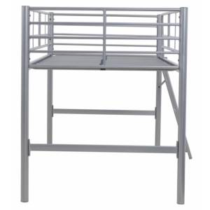 LILY Modern <b>Single</b> or Double Mid-Sleeper Bunk <b>Bed</b> Durable Convertible Iron Frame <b>with</b> <b>Storage</b> Space-Saving for Home Use - Product Image 3
