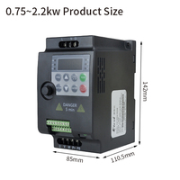 Variateur de fréquence haute performance et haute technologie 220V 380V 0,4KW-4KW Convertisseur de fréquence Pompe à eau VFD