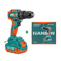 Perceuse à percussion rotative sans fil 21V Li-ion 3-en-1 sans balais 80Nm 13mm, vente en gros, outil électrique direct usine