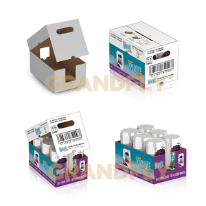 Caja de cartón corrugado personalizada para bebidas, lista para exhibición <span class=keywords><strong>en</strong></span> estantería, bandeja HSC PDQ, caja desplegable, caja de exhibición convertible - Product Image 3
