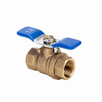Cuerpo de latón forjado 1/4 "hembra * 1/4" hembra válvula de bola de latón de puerto completo hembra con rosca NPT