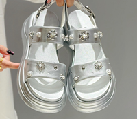 Ensemble de breloques décoratives détachables et adaptables pour chaussures, avec strass et perles en forme de fleurs sauvages, en métal durable