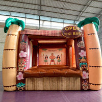 Bar Tiki Gonflable Personnalisé pour l'Été, Bar Gonflable de Plage, Stand de Carnaval Extérieur, Tente Pub Gonflable Pop-Up