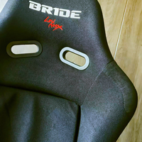 BR12-Red2 Sièges baquets de course sport avec ossature en fibre de carbone et revêtement en velours pour Golf R/R32/R36/B6