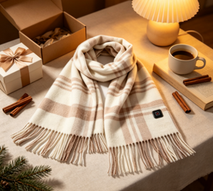 Écharpe chauffante en graphène pour l'hiver, alimentée par USB, contrôle de la température à 3 niveaux, chauffe-cou en flanelle lavable pour le ski en plein air, la randonnée et les déplacements - Product Image 3