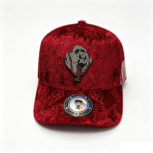 Mexican Street Style 5-Panel Chucky <strong>Hats</strong> Suela Roja Baseball Cap 3D Embroidery Rhinestone <strong>Purple</strong> Face Design Fashion Sporty <strong>Hat</strong> - Product Image 4