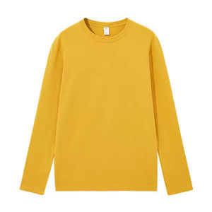 Vente en gros 100% coton sweats à col rond vêtements pour hommes t-shirts à manches longues personnalisés impression numérique - Product Image 1