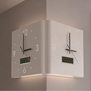 Horloge murale décorative d'art personnalisée, horloge créative en métal LED pour le coin du salon - Product Image 4