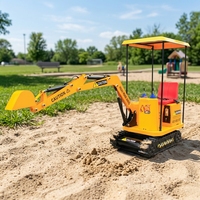 Grandes excavatrices d'amusement pour enfants, intérieures/extérieures, en métal et fibre de verre, populaires dans les écoles et les centres commerciaux