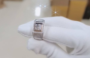 High on Demand Moissanite Diamond <b>Ring</b> for <b>Men</b> Perfect for Weddings Engagements and Gifts Available In Bulk Quantity - Product Image 2