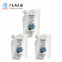 Pochette de recharge recyclable pour produits de soin avec bec verseur pour emballage de savon liquide 100ml 250ml 500ml