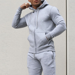 Abiti sportivi in cotone Slim Fit personalizzati per uomo Pullover con cappuccio e pantaloni della tuta per ginnastica invernale - Product Image 5