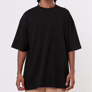 Camiseta de Lujo Lisa de Manga Corta al por Mayor, 100% Algodón, Oversize, Fabricante de Camisetas Personalizadas, Camiseta Lisa de Algodón Grueso para Hombre - Product Image 1