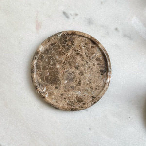 Vassoio Rotondo in Marmo Beige Cinese Economico, Marmo <span class=keywords><strong>Nero</strong></span> Marquina - Product Image 3