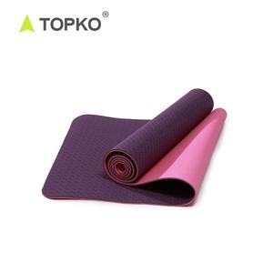TOPKO anti-dérapant 6mm double couche étiquette privée en gros naturel <span class=keywords><strong>acheter</strong></span> tpe tapis de yoga écologique un tapis de yoga avec logo personnalisé - Product Image 4