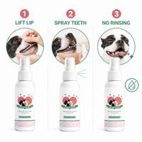 Spray buccal pour animaux de compagnie OEM pour chiens et chats, haleine fraîche, aide à la vitalité, nettoyage des dents, entretien, soin dentaire, 100 ml