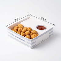 Boîte en carton pour poulet frit, emballage pour poulet à ouverture supérieure, conteneur jetable pour restauration rapide avec revêtement PE