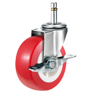 1.5 ''2'' 2.5 ''3'' Light Duty Placa Superior Giratória PVC Roda Vermelha Rodízio <span class=keywords><strong>Industrial</strong></span> Pequeno - Product Image 6