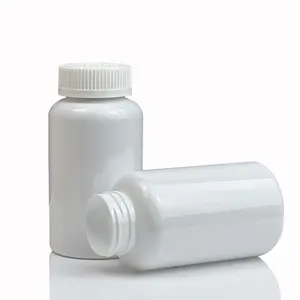 3oz 4oz 5oz 8oz Bouteille de médicament en capsule de pilules blanche PEHD personnalisée avec logo vide Bouteille de supplément de vitamine avec bouchon à rabat